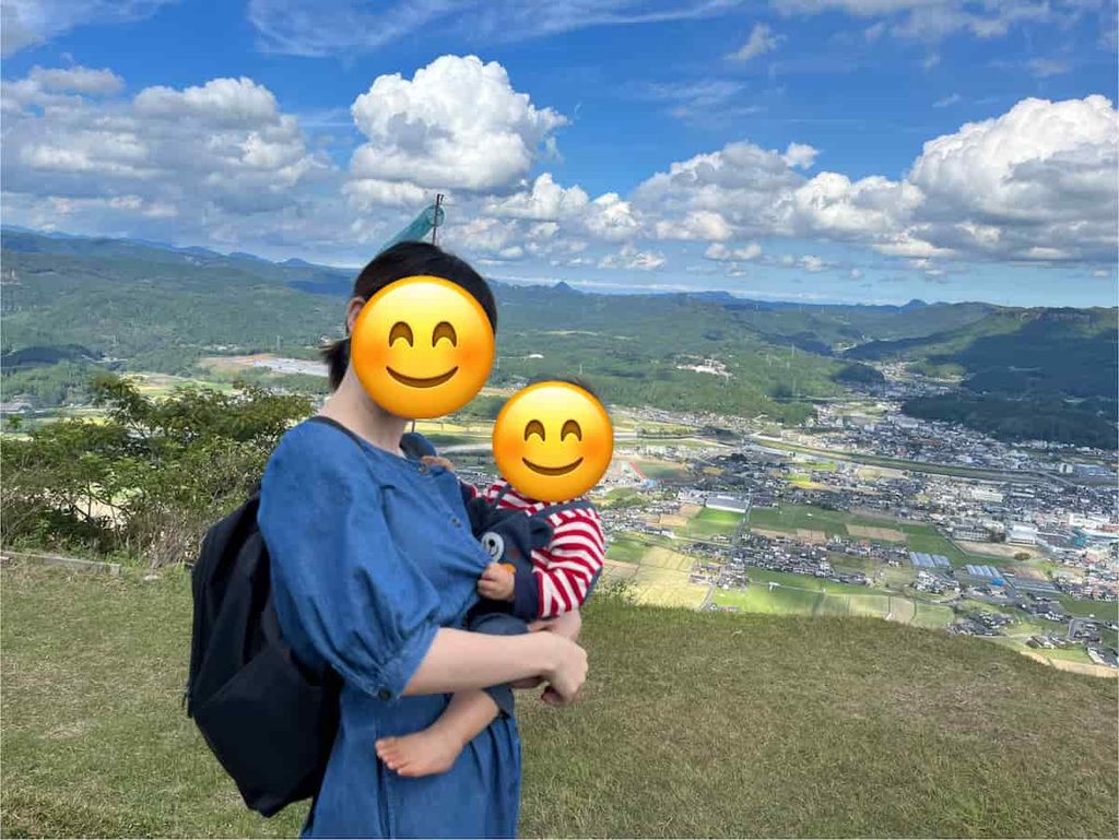 【大分旅行log】杉乃井ホテルで贅沢時間|じーじとばーばとの家族旅行第3弾 2024.10.18-19 5 切株山から見る玖珠町の写真