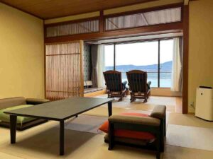 油谷湾温泉ホテル楊貴館で撮ったお部屋の写真