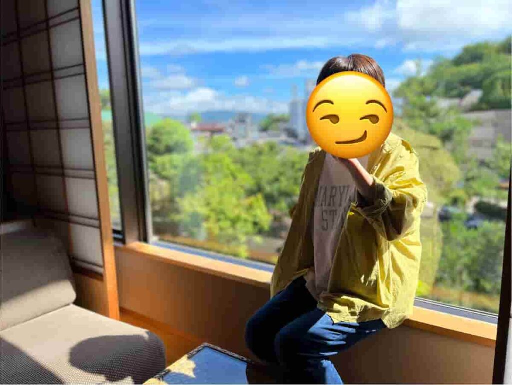 【神戸・岡山旅行log】異人館・倉敷・岡山後楽園を巡る旅 2024.6.27-29 22 ザ・シロヤマテラス津山別邸で撮ったママの写真